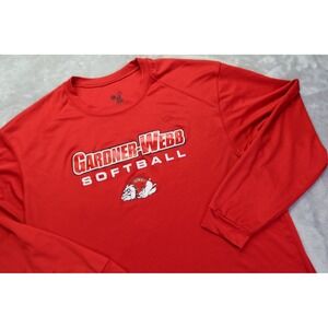 Gardner Webb Bulldogs Softball Long Sleeve Athletic Shirt Men's XL Red